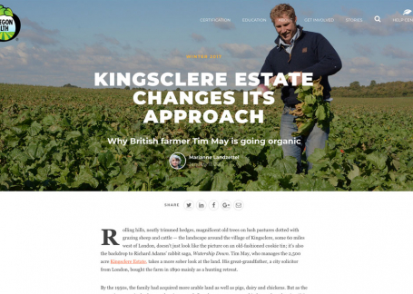 Oregon Tilth feature with Tim May, Kingsclere Estates